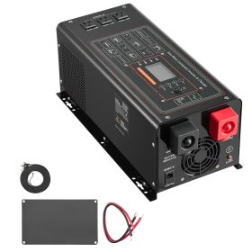 Pure Sine Wave Inverter Charger, 3000 Watt, DC 24V to AC 120V Power Inverter with LCD Display, Remote Control