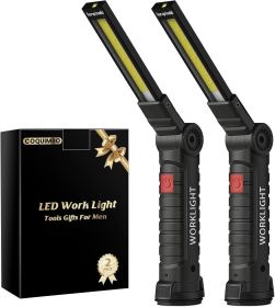 Christmas Stocking Stuffers White Elephant Gifts for Adults Men Him Dad, Rechargeable LED Work Light BBQ Grill Accessories Magnetic Flashlight