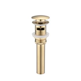 Bathroom Sink Drain With Overflow, Vessel Sink Lavatory Vanity Pop-Up Drain Stopper, 304 Stainless Steel (Option: Defaulttitle)