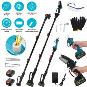 4-in-1 Pole Pruning Shears, Electric Pruning Shears & Pole Saws For Tree Trimming With 7 Adjustable Head Angles,Cordless Pole Shears And Battery (Option: Defaulttitle)