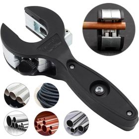Ratchet-Type Pipe Cutter, One-Hand Fast Pipe Cutting Tool For Copper, Pvc, Aluminum, Steel Pipes, Lightweight Handheld Design For Plumbing,  Diy (Option: One pack)